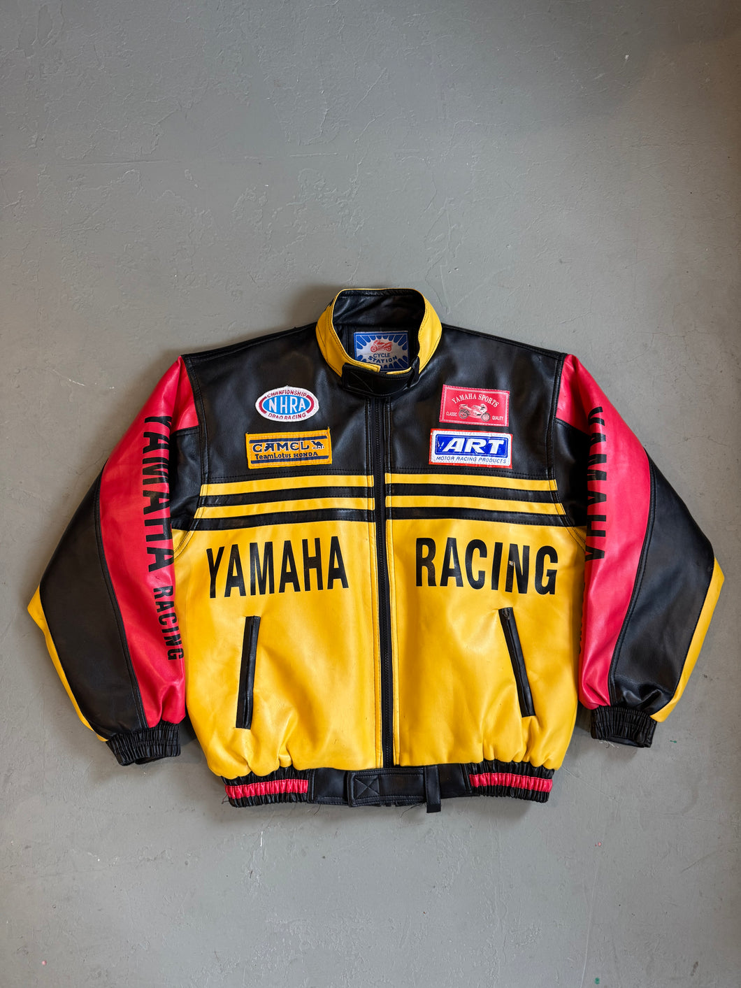2001 Yamaha racing Jacke schwarz / gelb