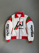 Lade das Bild in den Galerie-Viewer, 1980s Aprilia Racing Team jacket weiß / rot
