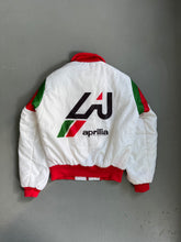 Lade das Bild in den Galerie-Viewer, 1980s Aprilia Racing Team jacket weiß / rot

