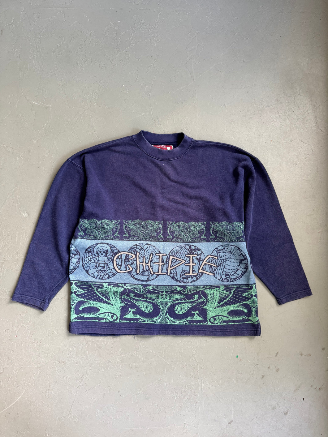 1990s Chipie Viking sweater blau
