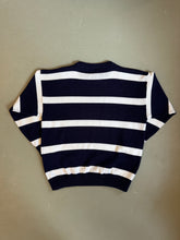 Lade das Bild in den Galerie-Viewer, 1980s Benetton pullover streifen blau
