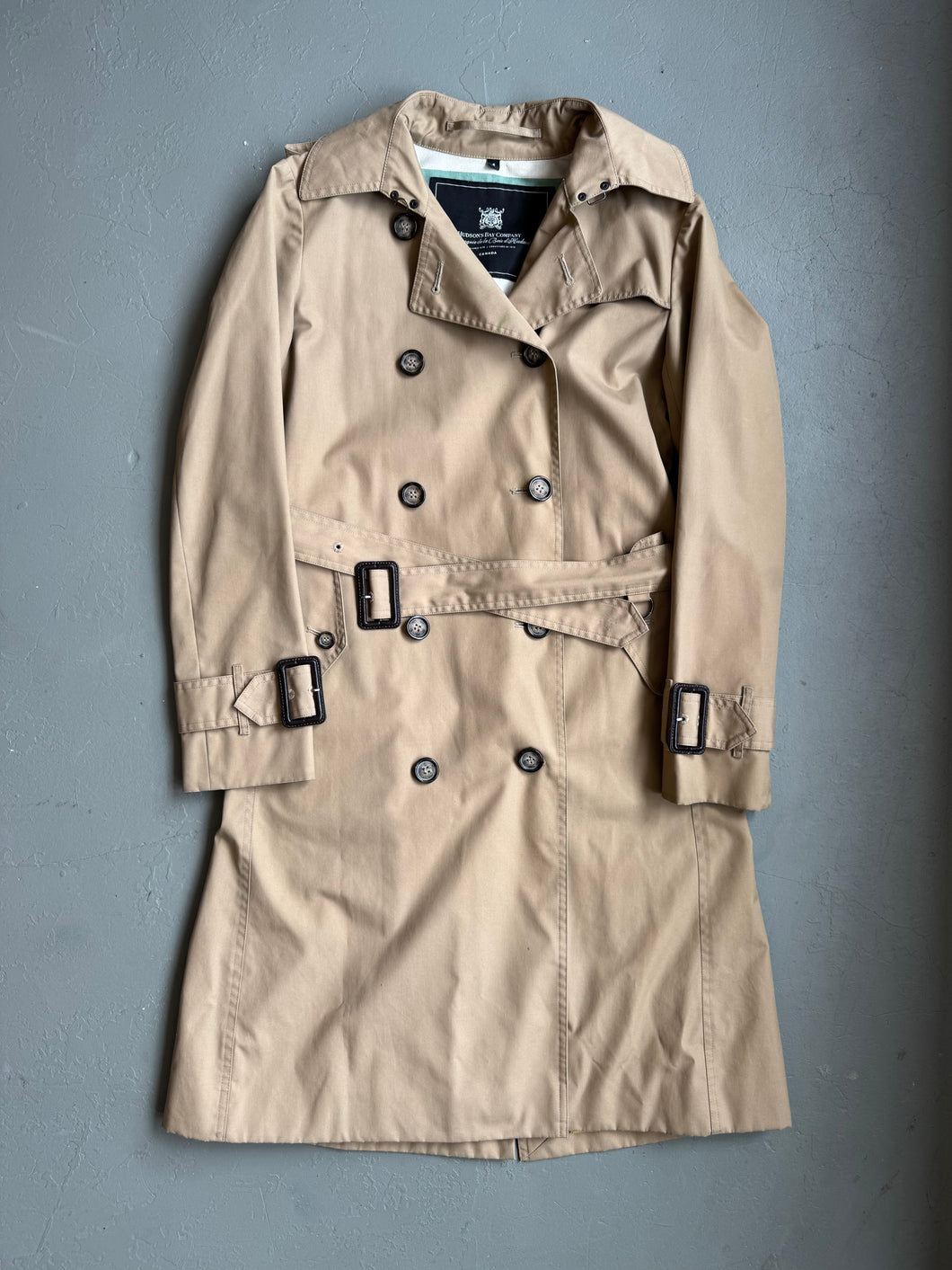 2005 Hudson Bay trench coat beige