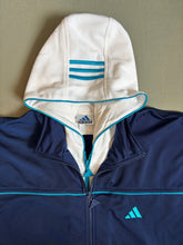 Lade das Bild in den Galerie-Viewer, 2000er Adidas Trainingsanzug hood blau / weiß
