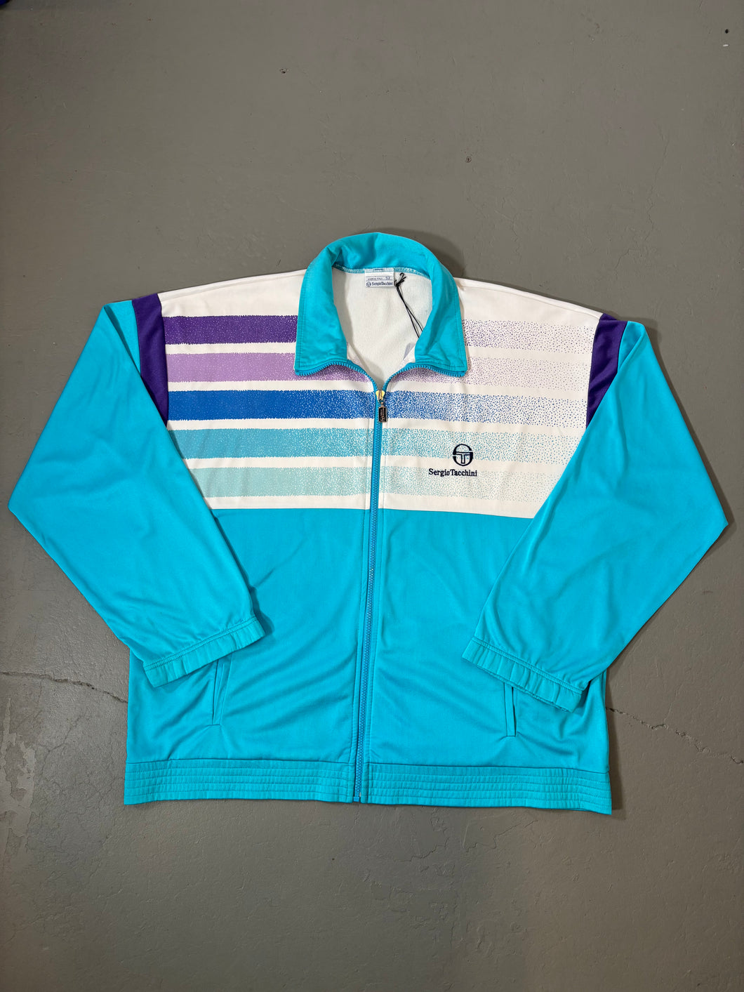 1980s Sergio Tacchini tracksuit Jacket Blau / Weiß